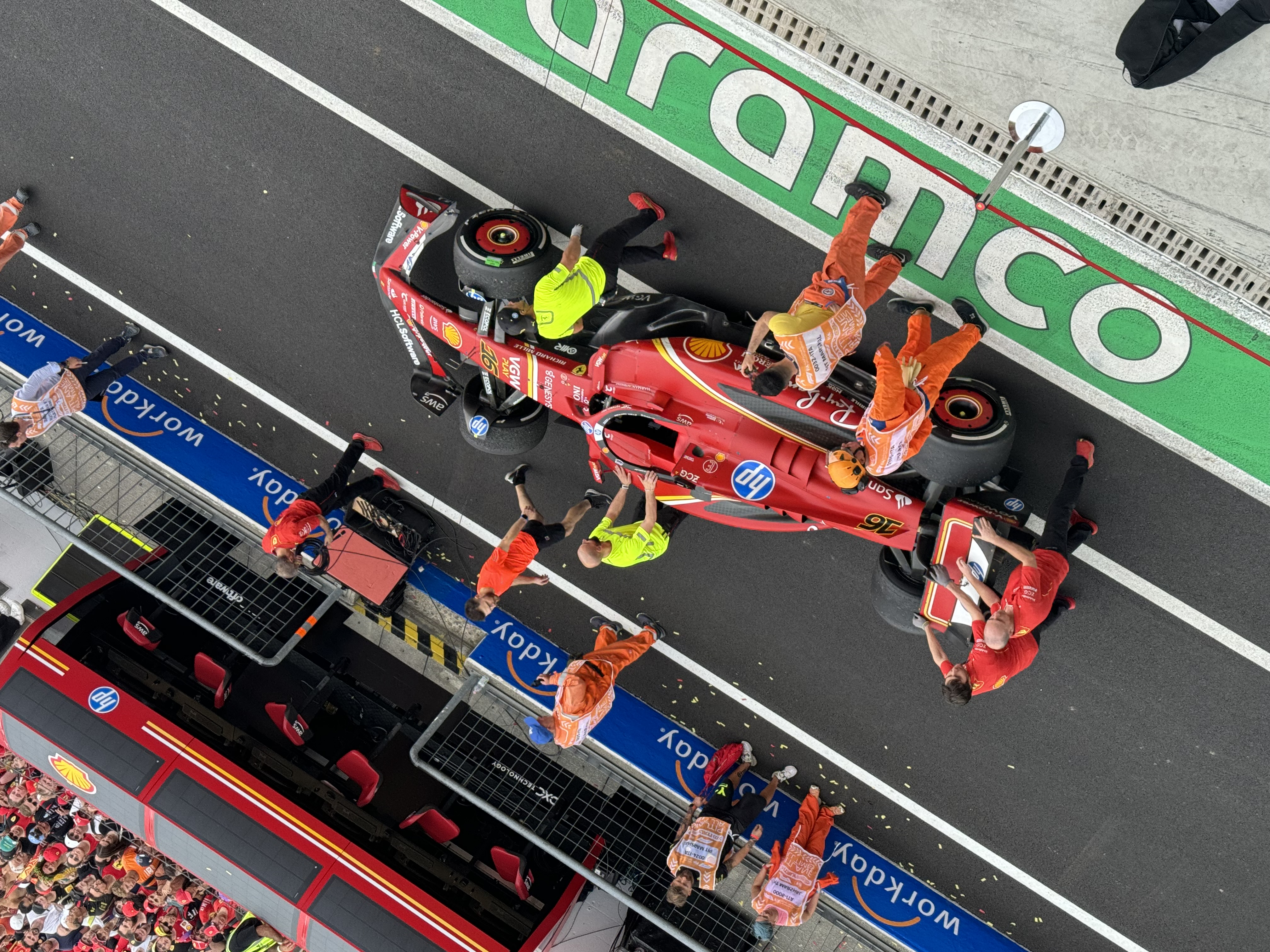 Ferrari on the grid